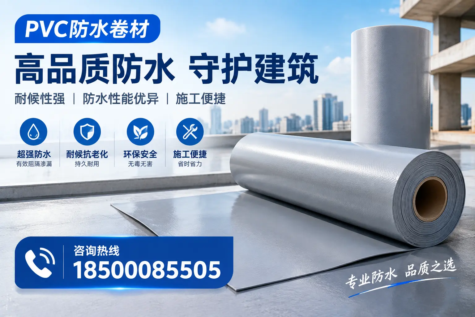 PVC防水卷材的防水效果评测，适合白银的科学依据